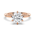 Solitaire Round Hidden Halo Moissanite Bridal Set