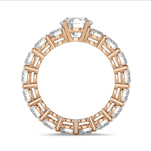 Solitaire Round Radiant Unity Moissanite Eternity Band