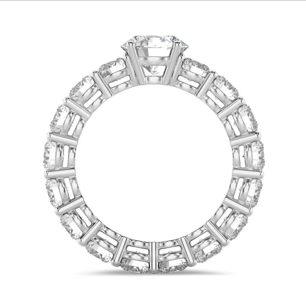 Solitaire Round Radiant Unity Moissanite Eternity Band