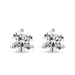 Solitaire Round Three Prong Moissanite Earrings