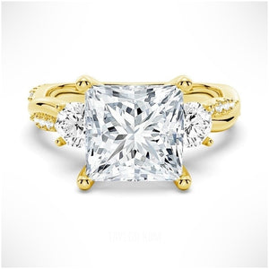 Timeless Elegance Princess-Cut Moissanite Ring