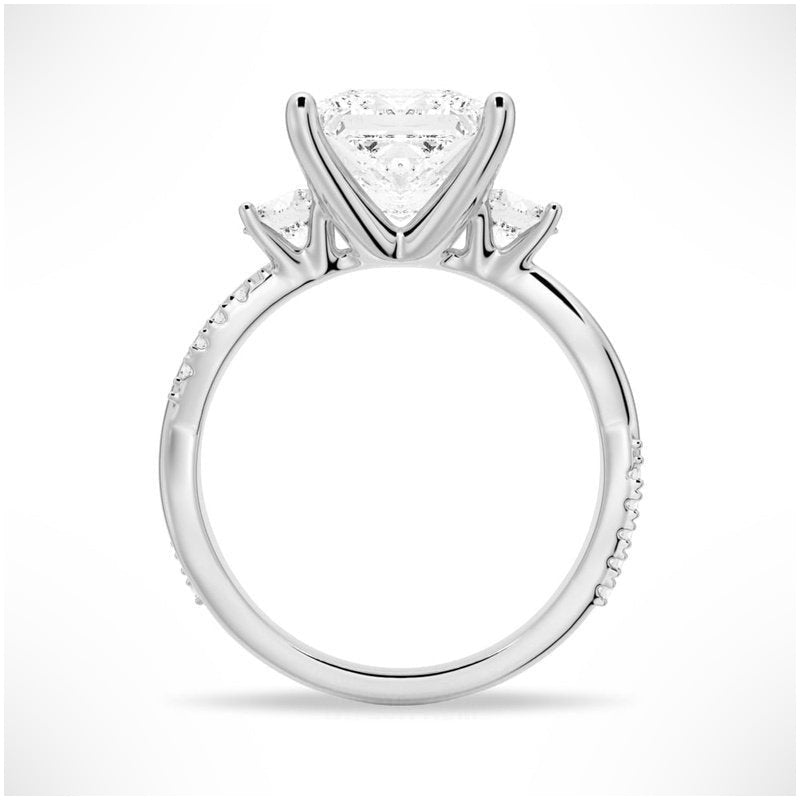 Timeless Elegance Princess-Cut Moissanite Ring