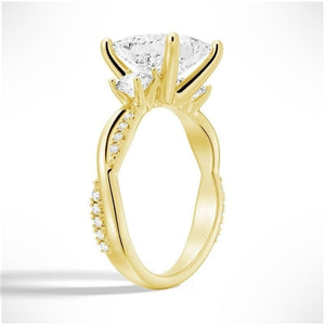 Timeless Elegance Princess-Cut Moissanite Ring