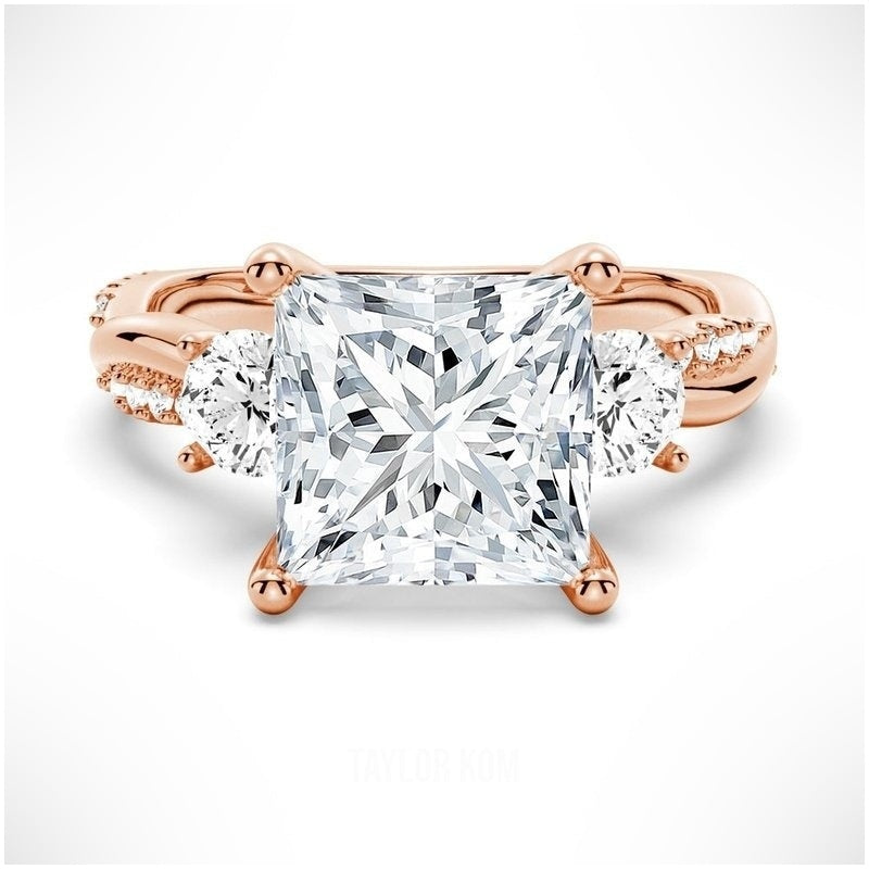 Timeless Elegance Princess-Cut Moissanite Ring