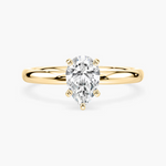 Traditional Solitaire Moissanite Engagement Ring