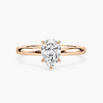 Traditional Solitaire Moissanite Engagement Ring