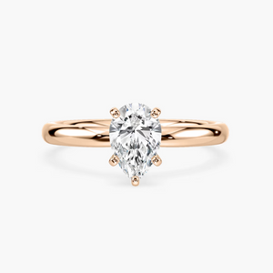 Traditional Solitaire Moissanite Engagement Ring