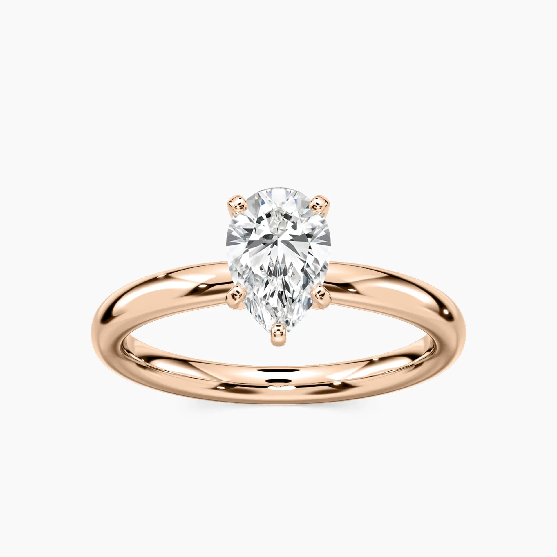 Traditional Solitaire Moissanite Engagement Ring