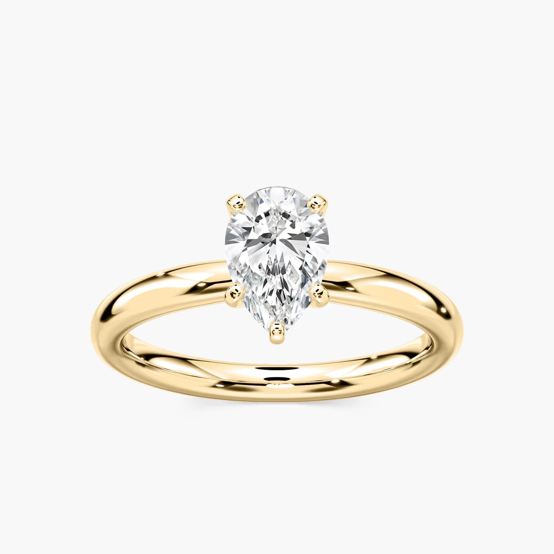 Traditional Solitaire Moissanite Engagement Ring