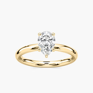 Traditional Solitaire Moissanite Engagement Ring