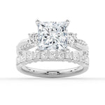 Twist Vine Princess Shaped Moissanite Bridal Set