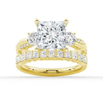 Twist Vine Princess Shaped Moissanite Bridal Set