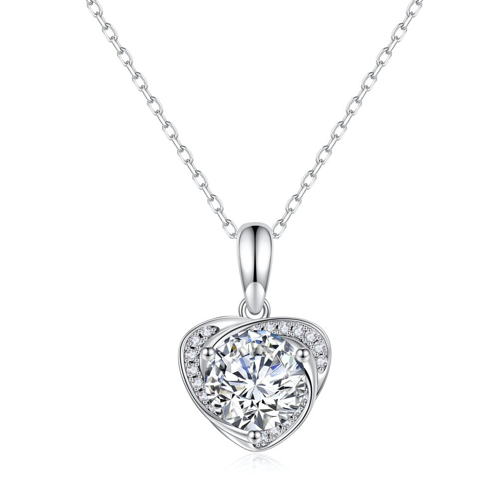 Unique Heart Love Moissanite Necklace