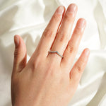 V Shaped Pave Set Moissanite Wedding Band