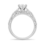 Vintage Heart Shaped Moissanite Engagement Ring