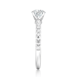 Accented Princess Cut Lab Grown Diamond Engagement Ring - TAYLOR KOM_10K Rose Gold
