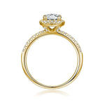 Brilliant Halo Round Cut Lab Grown Diamond Engagement Ring - TAYLOR KOM_10K Rose Gold