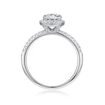 Brilliant Halo Round Cut Lab Grown Diamond Engagement Ring - TAYLOR KOM_10K Rose Gold