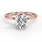 Classic Four - Prong Oval Cut Lab Grown Diamond Engagement Ring - TAYLOR KOM_10K Rose Gold