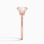 Classic Four - Prong Oval Cut Lab Grown Diamond Engagement Ring - TAYLOR KOM_10K Rose Gold