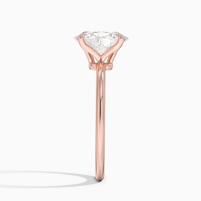 Classic Four - Prong Oval Cut Lab Grown Diamond Engagement Ring - TAYLOR KOM_10K Rose Gold