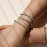 Classic Round Shaped Moissanite Tennis Bracelet - TAYLOR KOM_16cm