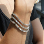 Classic Round Shaped Moissanite Tennis Bracelet - TAYLOR KOM_16cm