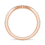 Curved V Moissanite Wedding Band - TAYLOR KOM_925 Sterling Silver