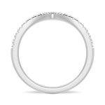 Curved V Moissanite Wedding Band - TAYLOR KOM_925 Sterling Silver
