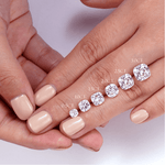 Cushion Cut Lab Grown Diamond Engagement Ring with Tapered Baguette Side Stones - TAYLOR KOM_10K Rose Gold