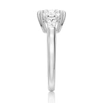 Cushion Cut Lab Grown Diamond Engagement Ring with Tapered Baguette Side Stones - TAYLOR KOM_10K Rose Gold