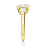 Cushion Cut Lab Grown Diamond Engagement Ring with Tapered Baguette Side Stones - TAYLOR KOM_10K Rose Gold