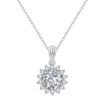Flower Shaped Moissanite Necklace - TAYLOR KOM_