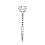 Four Prong Oval Shaped Lab Grown Diamond Engagement Ring With Hidden Halo - TAYLOR KOM_10K Rose Gold