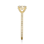Four Prong Oval Shaped Lab Grown Diamond Engagement Ring With Hidden Halo - TAYLOR KOM_10K Rose Gold