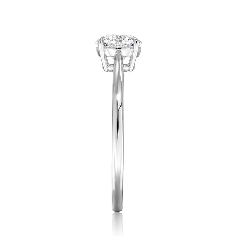 Four Prong Solitaire Round Cut Lab Grown Diamond Engagement Ring - TAYLOR KOM_10K Rose Gold