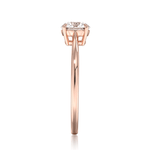 Four Prong Solitaire Round Cut Lab Grown Diamond Engagement Ring - TAYLOR KOM_10K Rose Gold