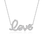 Love Shaped Moissanite Necklace - TAYLOR KOM_White Gold