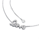 Love Shaped Moissanite Necklace - TAYLOR KOM_White Gold