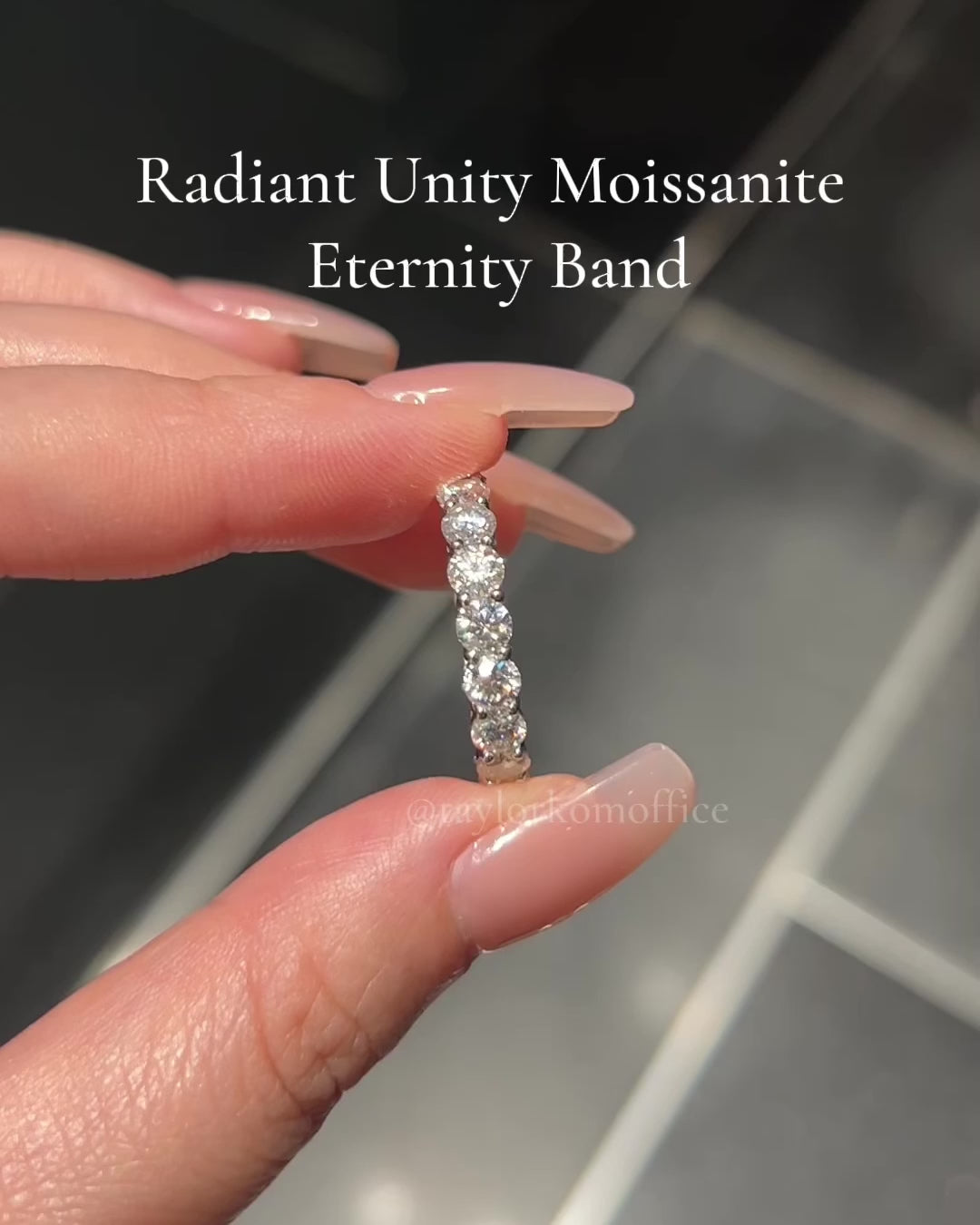 Radiant Unity Moissanite Eternity Band