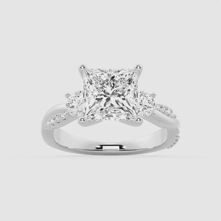 Timeless Elegance Princess-Cut Moissanite Ring