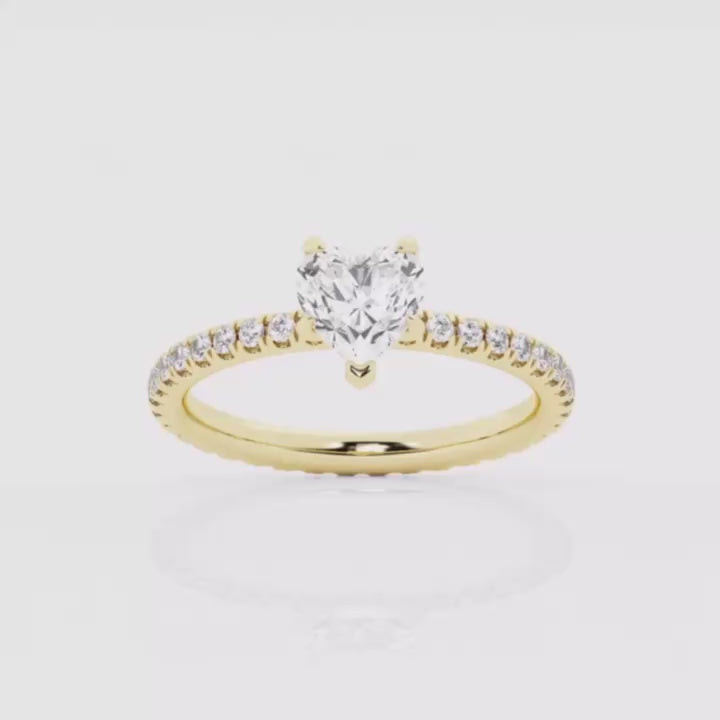 Endless Love Heart-Shaped Moissanite Engagement Ring