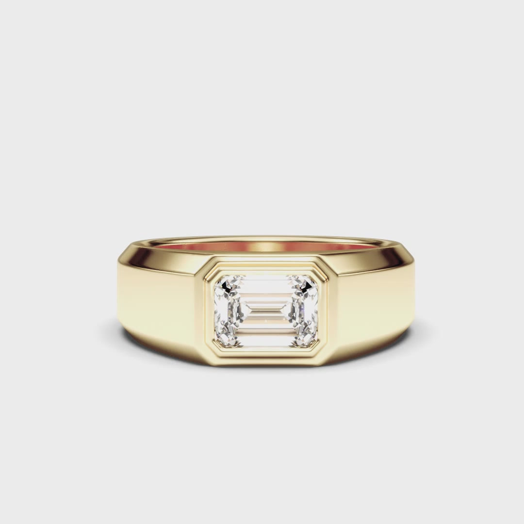 1CT Heirloom Bezel set Engagement Ring