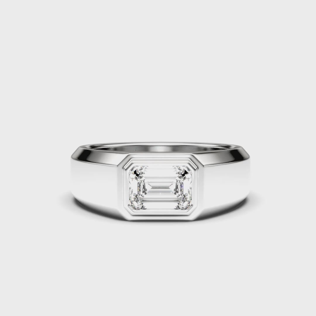 1CT Heirloom Bezel set Engagement Ring