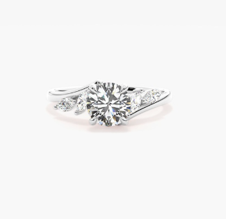 0.5CT Oval Cut Moissanite Engagement Custom Ring
