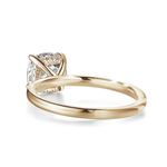 Solitaire Cushion Cut Lab Grown Diamond Engagement Ring With Hidden Halo - TAYLOR KOM_10K Rose Gold