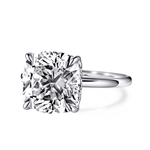 Solitaire Cushion Cut Lab Grown Diamond Engagement Ring With Hidden Halo - TAYLOR KOM_10K Rose Gold