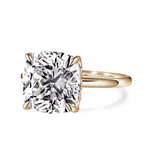 Solitaire Cushion Cut Lab Grown Diamond Engagement Ring With Hidden Halo - TAYLOR KOM_10K Rose Gold