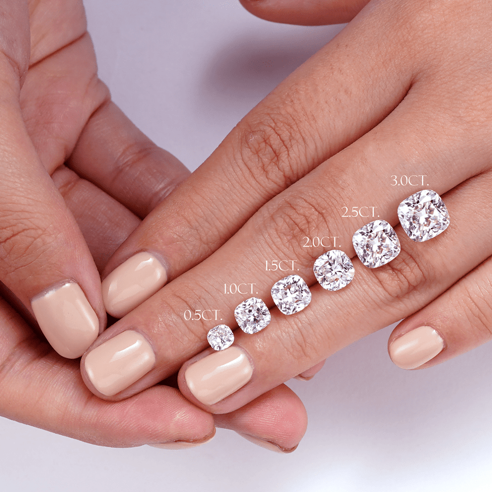 Solitaire Cushion Cut Lab Grown Diamond Engagement Ring With Hidden Halo - TAYLOR KOM_10K Rose Gold