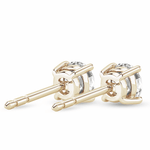 Solitaire Four Prong Round Cut Earrings - TAYLOR KOM_925 Sterling Silver